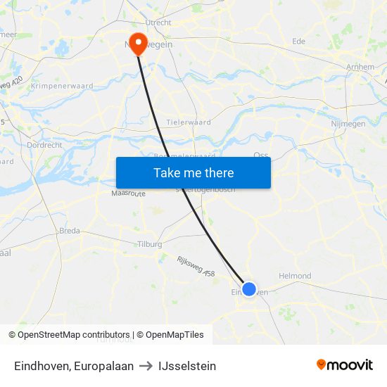 Eindhoven, Europalaan to IJsselstein map