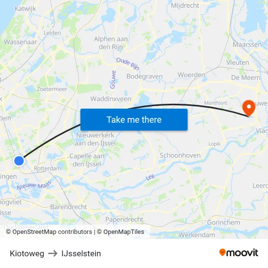 Kiotoweg to IJsselstein map
