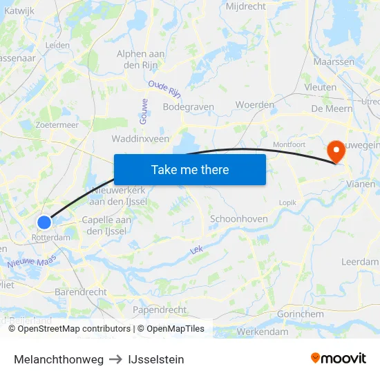 Melanchthonweg to IJsselstein map