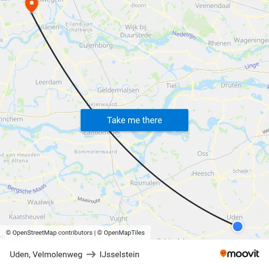 Uden, Velmolenweg to IJsselstein map