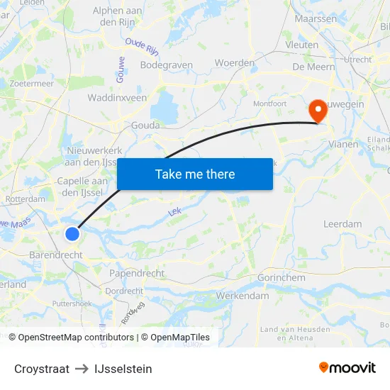 Croystraat to IJsselstein map