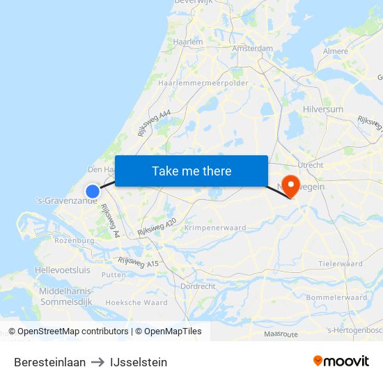 Beresteinlaan to IJsselstein map