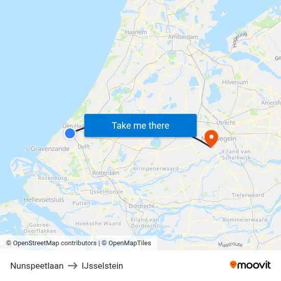 Nunspeetlaan to IJsselstein map