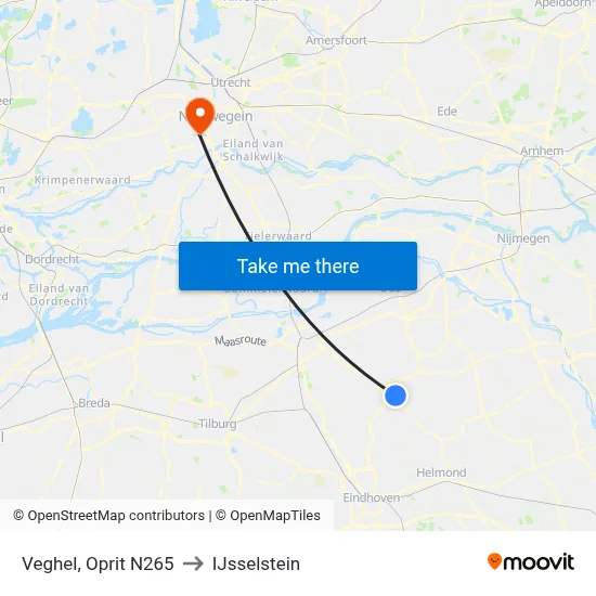 Veghel, Oprit N265 to IJsselstein map