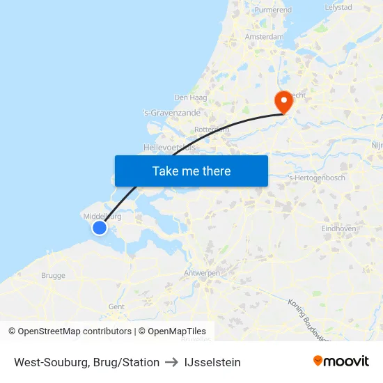 West-Souburg, Brug/Station to IJsselstein map
