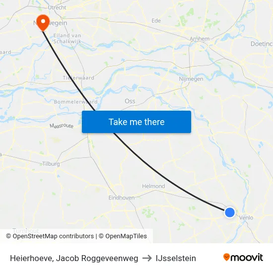 Heierhoeve, Jacob Roggeveenweg to IJsselstein map