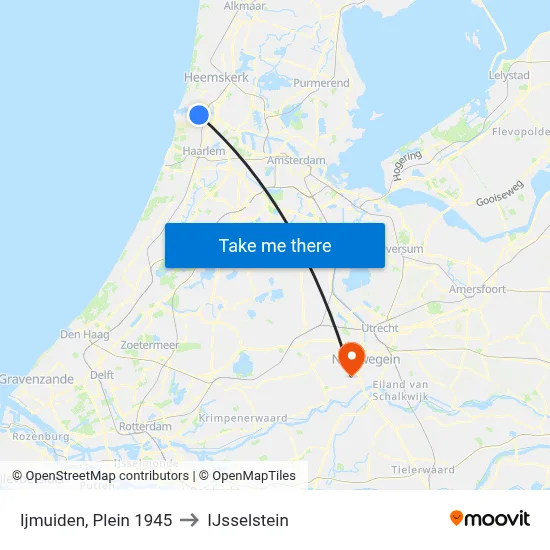 Ijmuiden, Plein 1945 to IJsselstein map