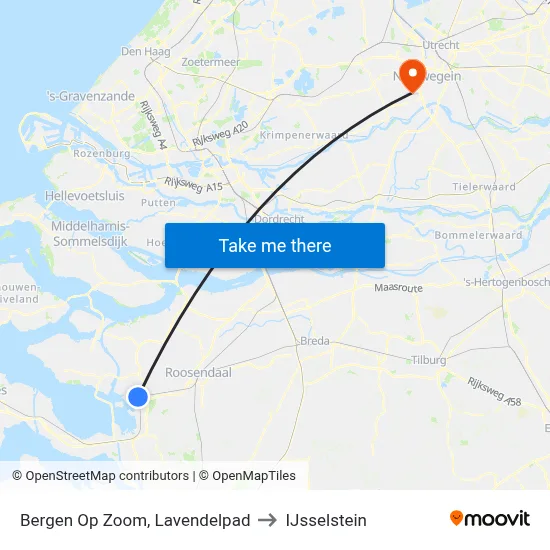Bergen Op Zoom, Lavendelpad to IJsselstein map