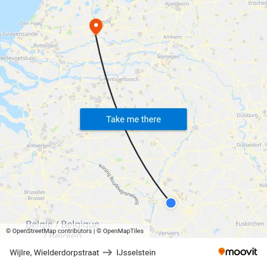 Wijlre, Wielderdorpstraat to IJsselstein map