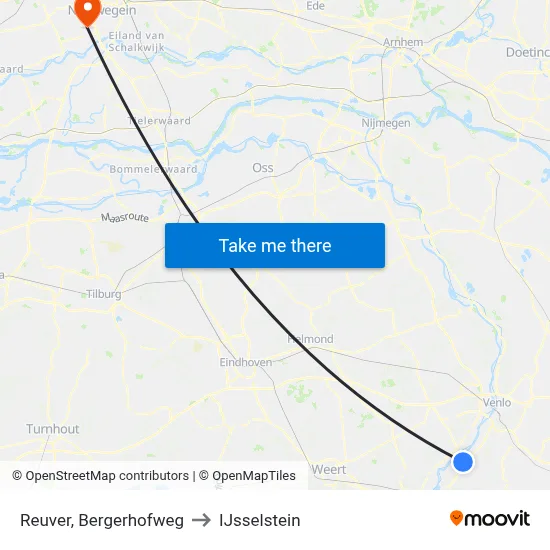 Reuver, Bergerhofweg to IJsselstein map