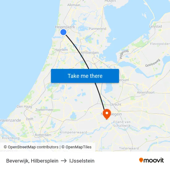 Beverwijk, Hilbersplein to IJsselstein map