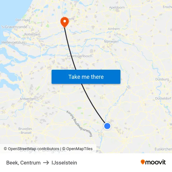Beek, Centrum to IJsselstein map
