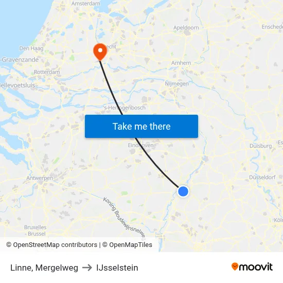 Linne, Mergelweg to IJsselstein map