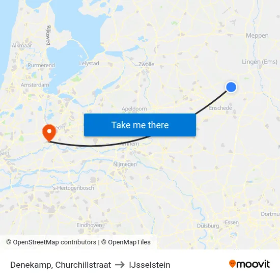 Denekamp, Churchillstraat to IJsselstein map