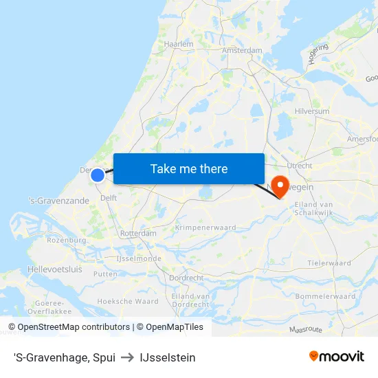 'S-Gravenhage, Spui to IJsselstein map