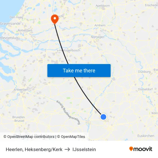 Heerlen, Heksenberg/Kerk to IJsselstein map