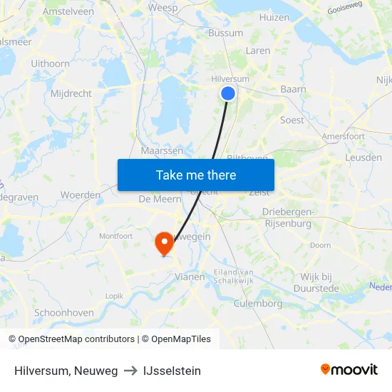 Hilversum, Neuweg to IJsselstein map