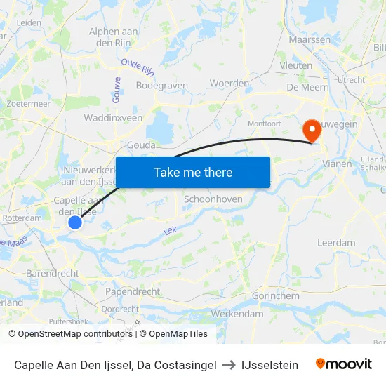Capelle Aan Den Ijssel, Da Costasingel to IJsselstein map
