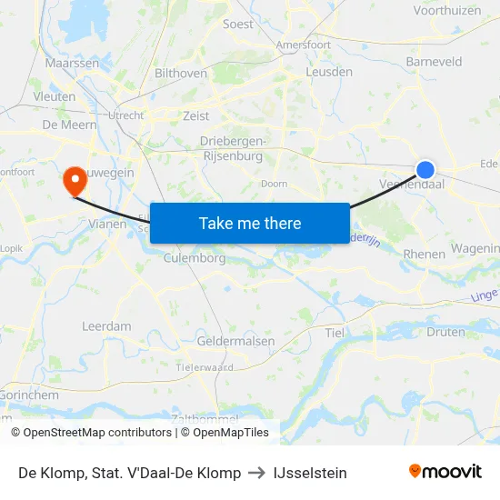 De Klomp, Stat. V'Daal-De Klomp to IJsselstein map