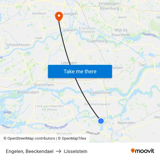 Engelen, Beeckendael to IJsselstein map