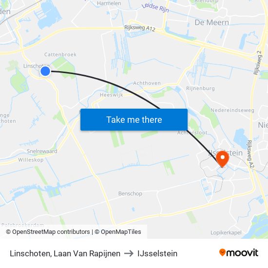 Linschoten, Laan Van Rapijnen to IJsselstein map