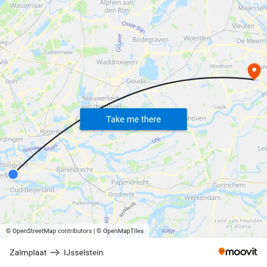Zalmplaat to IJsselstein map