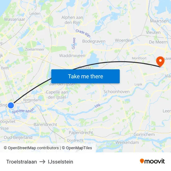 Troelstralaan to IJsselstein map