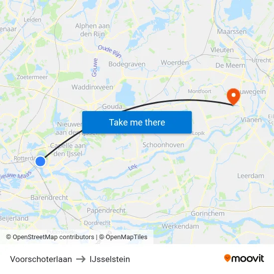 Voorschoterlaan to IJsselstein map