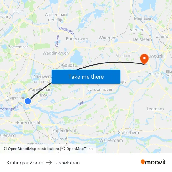 Kralingse Zoom to IJsselstein map
