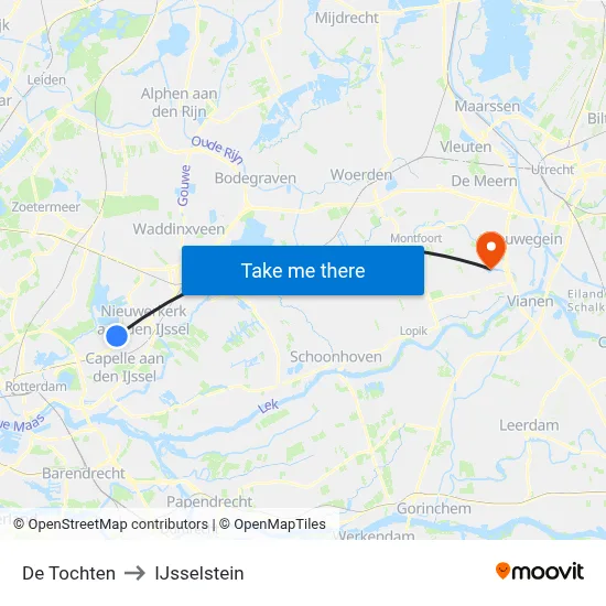 De Tochten to IJsselstein map
