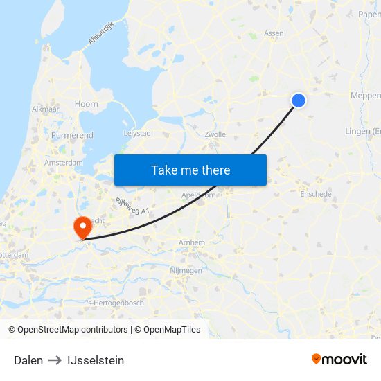 Dalen to IJsselstein map