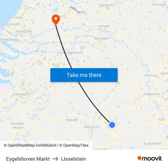 Eygelshoven Markt to IJsselstein map
