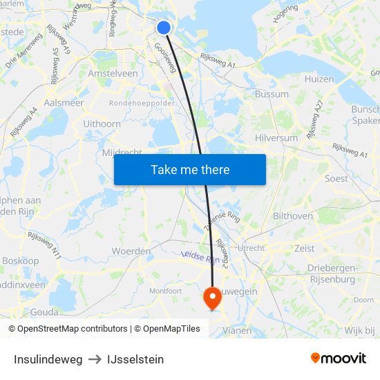 Insulindeweg to IJsselstein map