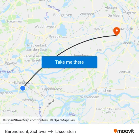 Barendrecht, Zichtwei to IJsselstein map