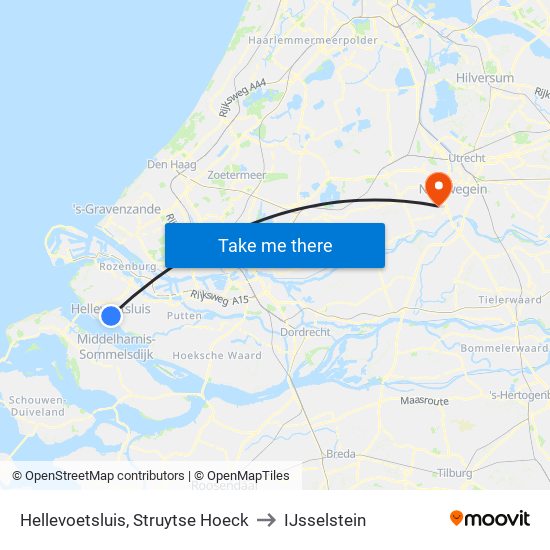 Hellevoetsluis, Struytse Hoeck to IJsselstein map