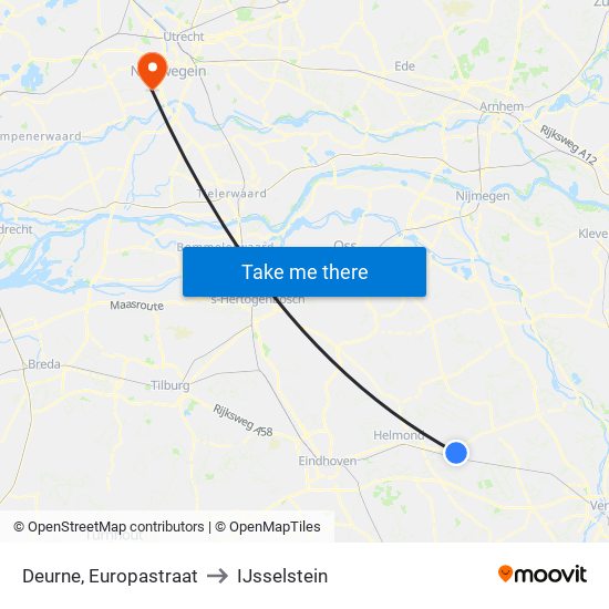 Deurne, Europastraat to IJsselstein map