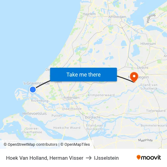 Hoek Van Holland, Herman Visser to IJsselstein map
