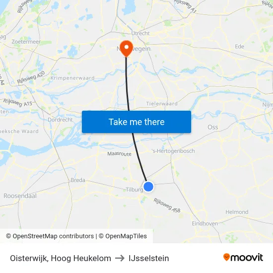 Oisterwijk, Hoog Heukelom to IJsselstein map