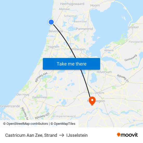 Castricum Aan Zee, Strand to IJsselstein map