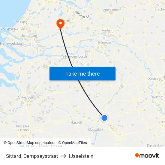 Sittard, Dempseystraat to IJsselstein map