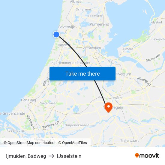 Ijmuiden, Badweg to IJsselstein map