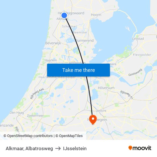 Alkmaar, Albatrosweg to IJsselstein map