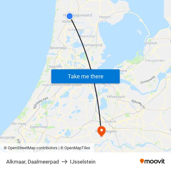 Alkmaar, Daalmeerpad to IJsselstein map