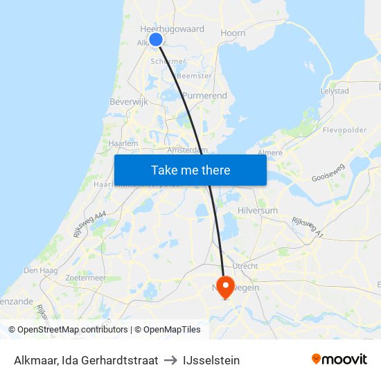 Alkmaar, Ida Gerhardtstraat to IJsselstein map