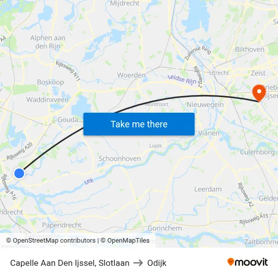 Capelle Aan Den Ijssel, Slotlaan to Odijk map