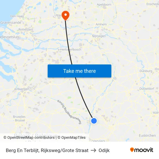 Berg En Terblijt, Rijksweg/Grote Straat to Odijk map