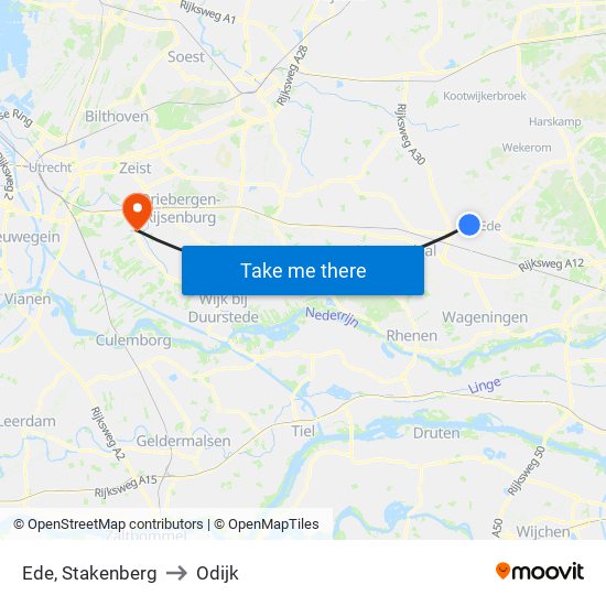 Ede, Stakenberg to Odijk map