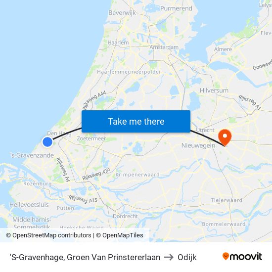 'S-Gravenhage, Groen Van Prinstererlaan to Odijk map