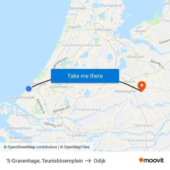 'S-Gravenhage, Teunisbloemplein to Odijk map