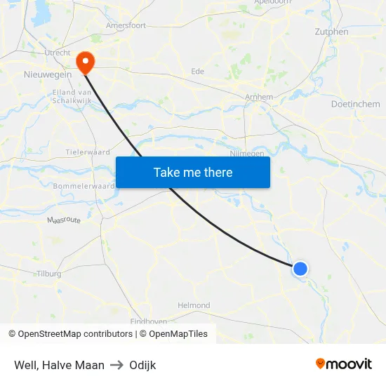Well, Halve Maan to Odijk map